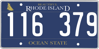 RI license plate 116379