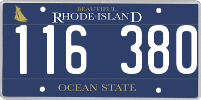 RI license plate 116380