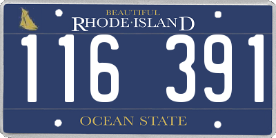 RI license plate 116391