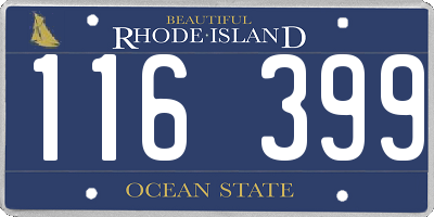 RI license plate 116399