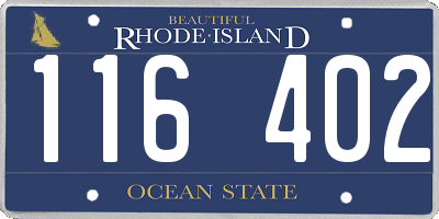 RI license plate 116402