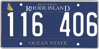 RI license plate 116406