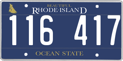 RI license plate 116417