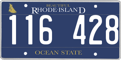 RI license plate 116428
