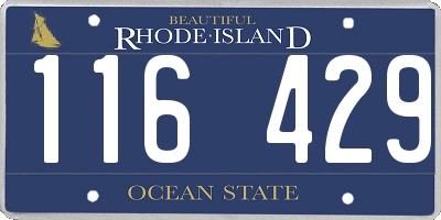 RI license plate 116429