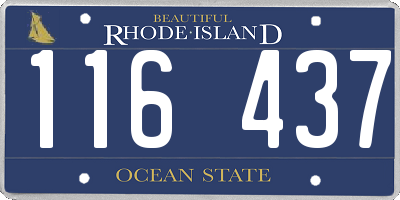 RI license plate 116437
