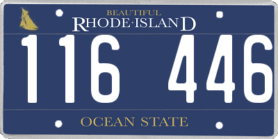RI license plate 116446