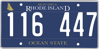 RI license plate 116447