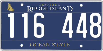 RI license plate 116448