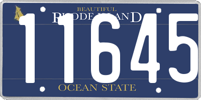 RI license plate 11645