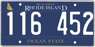 RI license plate 116452