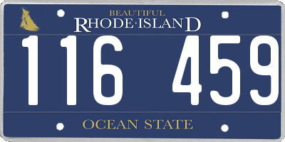 RI license plate 116459