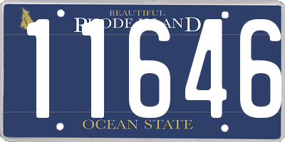 RI license plate 11646