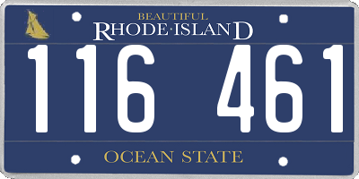 RI license plate 116461