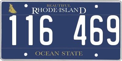 RI license plate 116469