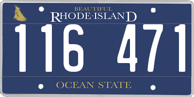 RI license plate 116471