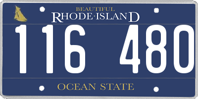 RI license plate 116480