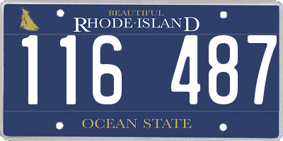 RI license plate 116487