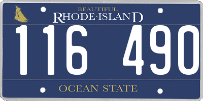 RI license plate 116490