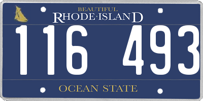 RI license plate 116493