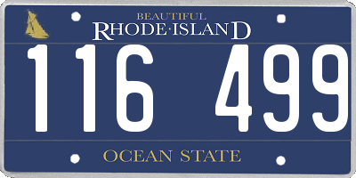RI license plate 116499