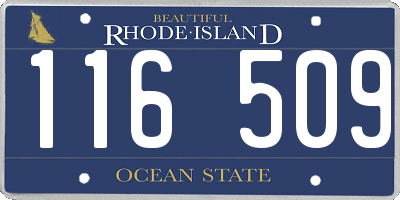 RI license plate 116509