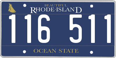 RI license plate 116511