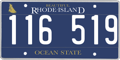 RI license plate 116519