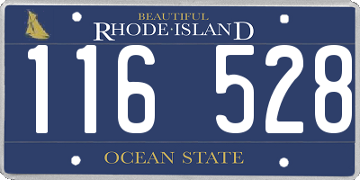 RI license plate 116528