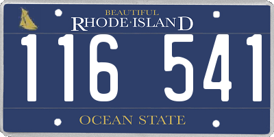 RI license plate 116541