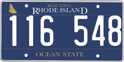 RI license plate 116548