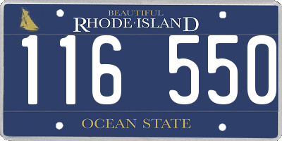 RI license plate 116550