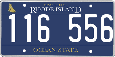 RI license plate 116556