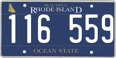 RI license plate 116559