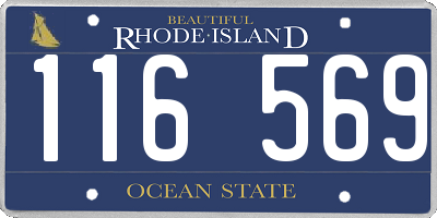 RI license plate 116569