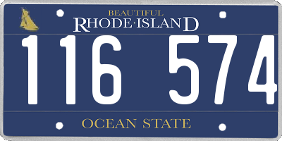 RI license plate 116574