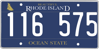 RI license plate 116575