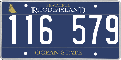 RI license plate 116579
