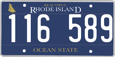 RI license plate 116589