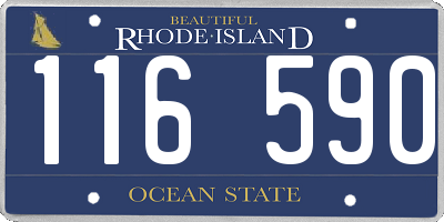 RI license plate 116590