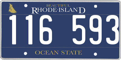 RI license plate 116593