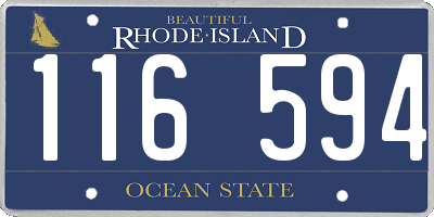 RI license plate 116594