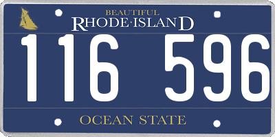 RI license plate 116596