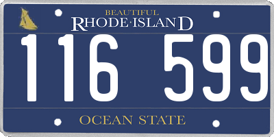 RI license plate 116599