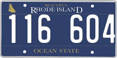 RI license plate 116604