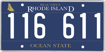 RI license plate 116611