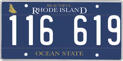 RI license plate 116619