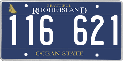 RI license plate 116621