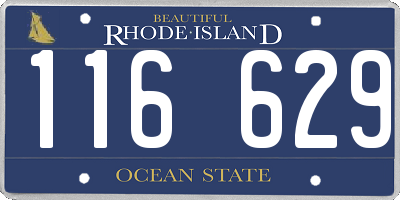 RI license plate 116629