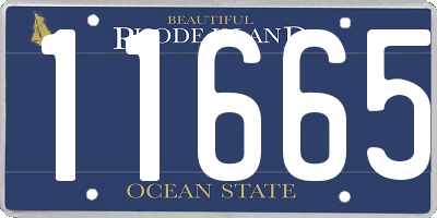 RI license plate 11665